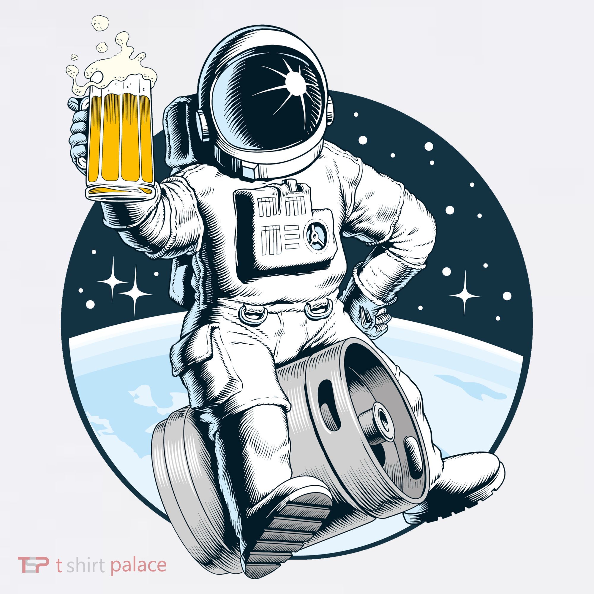 Space Kegger Party Astronaut T-Shirt