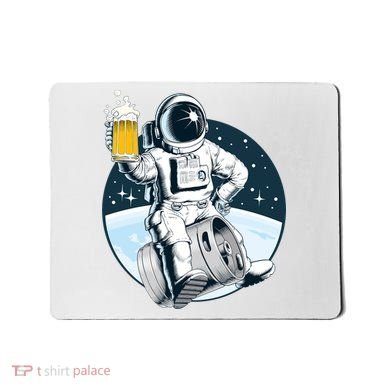 Space Kegger Party Astronaut Mousepad
