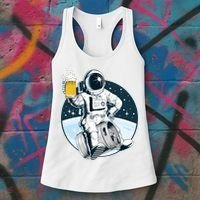 Space Kegger Party Astronaut Women's Tank Top thumb 3