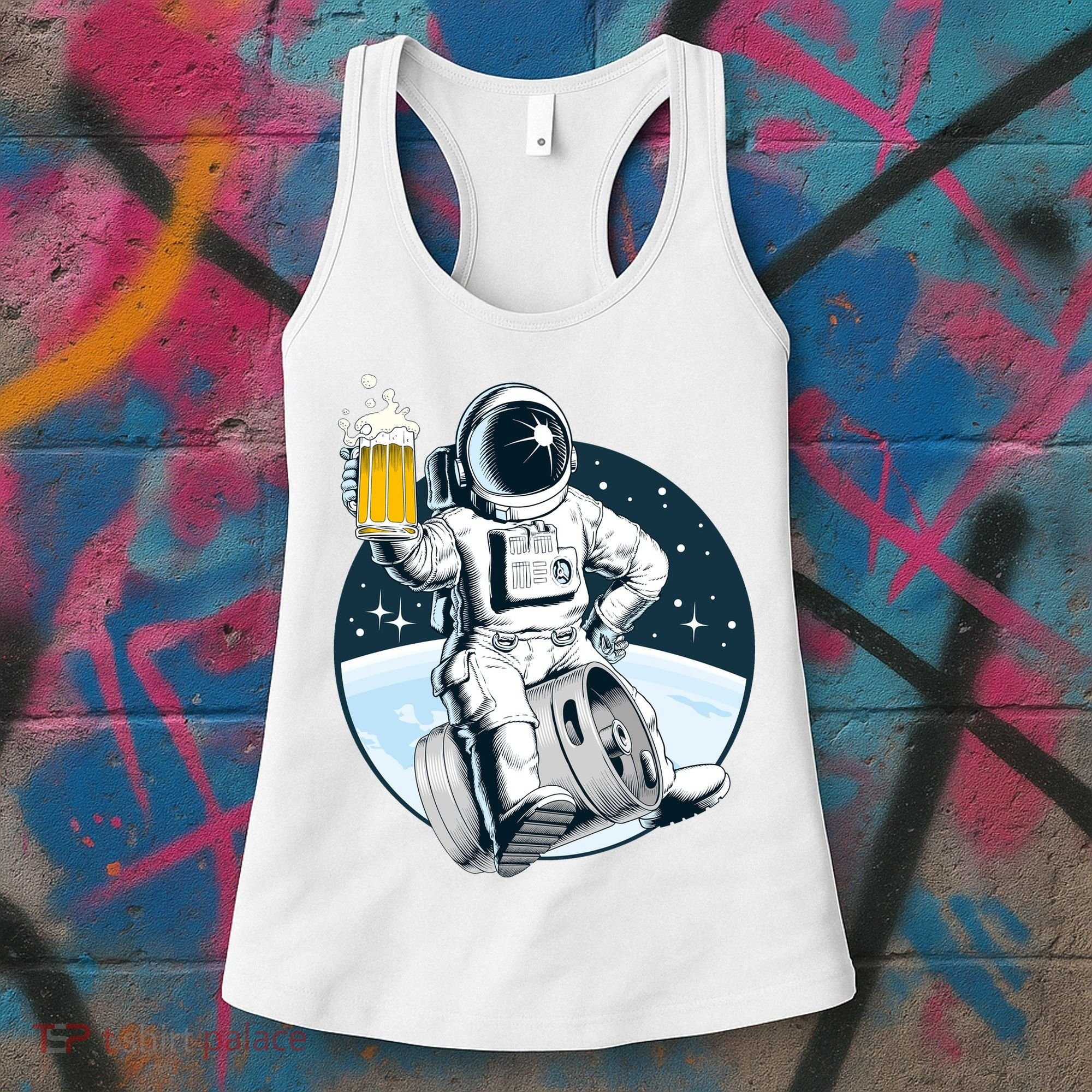 Space Kegger Party Astronaut Women's Tank Top