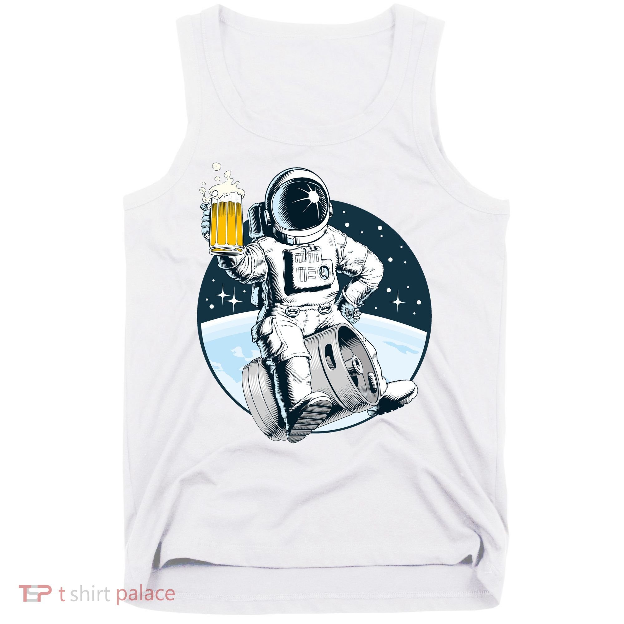 Space Kegger Party Astronaut Tank Top