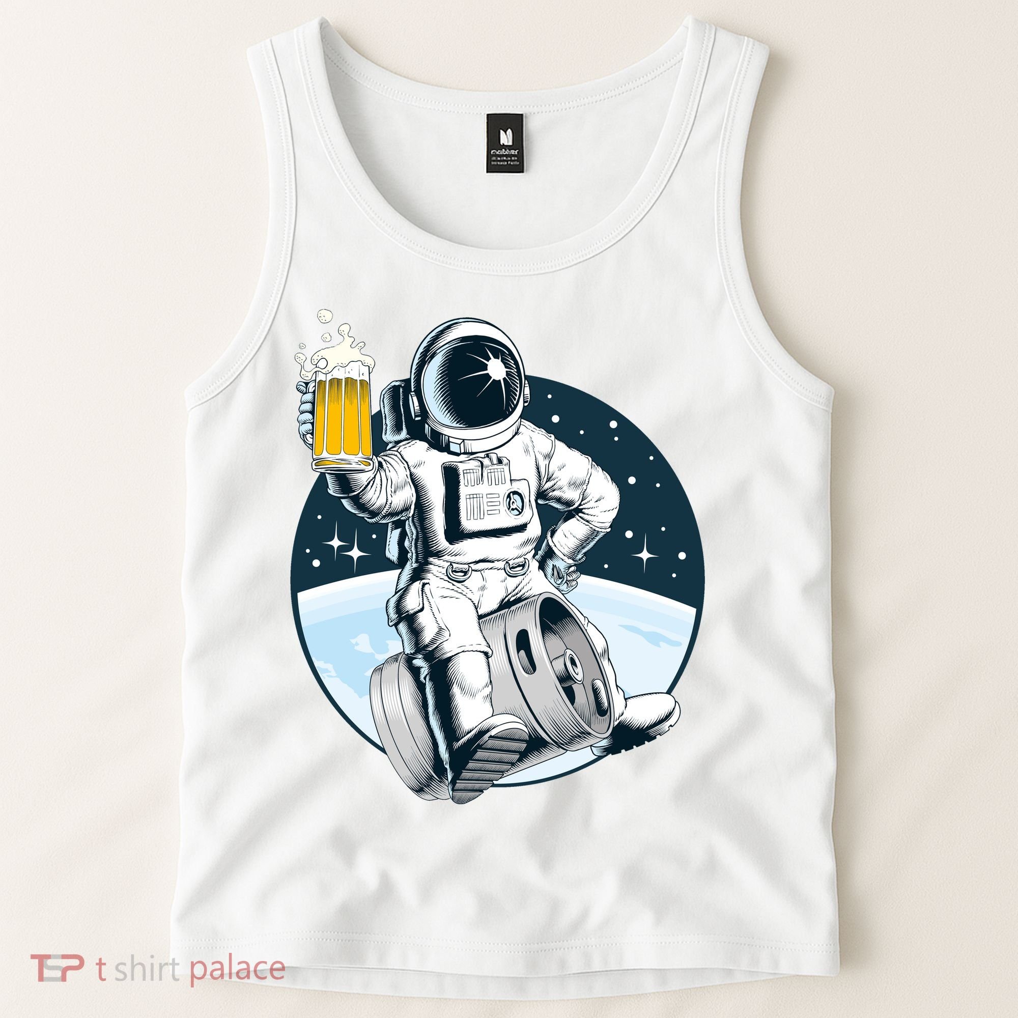 Space Kegger Party Astronaut Tank Top