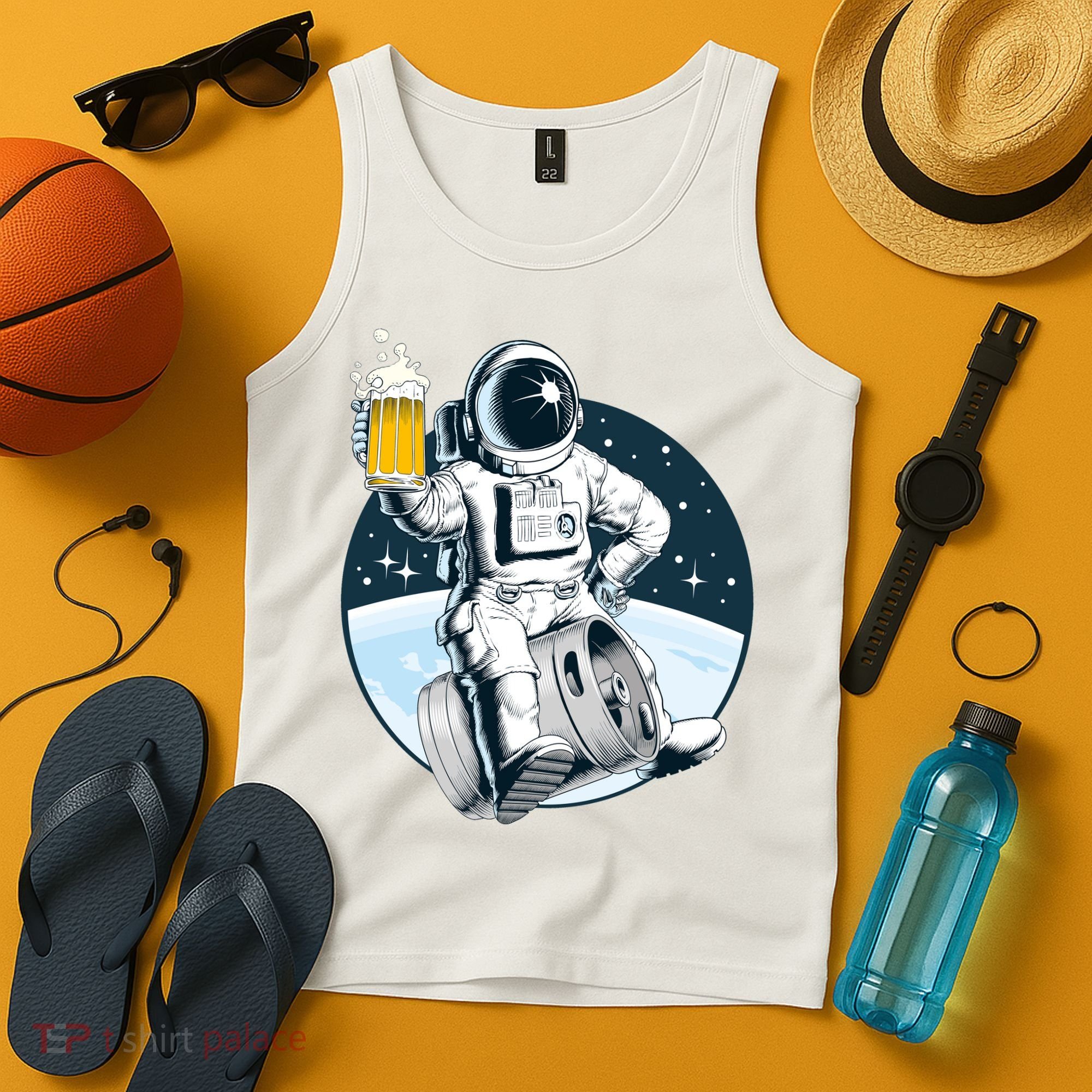 Space Kegger Party Astronaut Tank Top