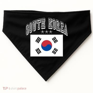 South Korea Patriotic Throwback Flag Souvenir Gift USA-Made Doggie Bandana