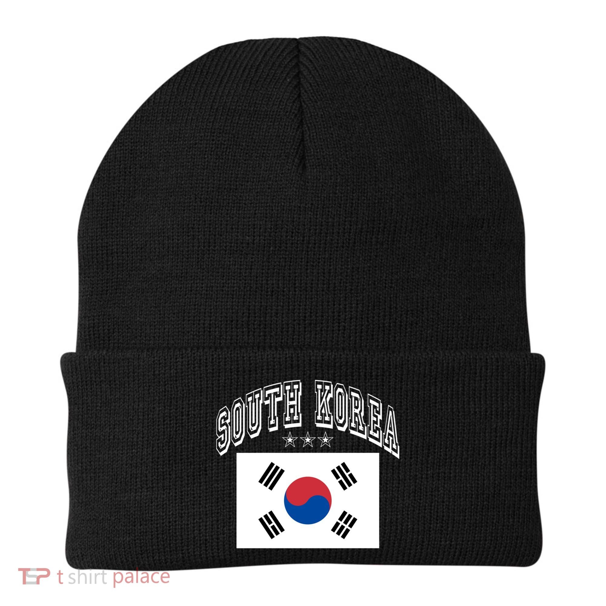 South Korea Patriotic Throwback Flag Souvenir Gift Beanie