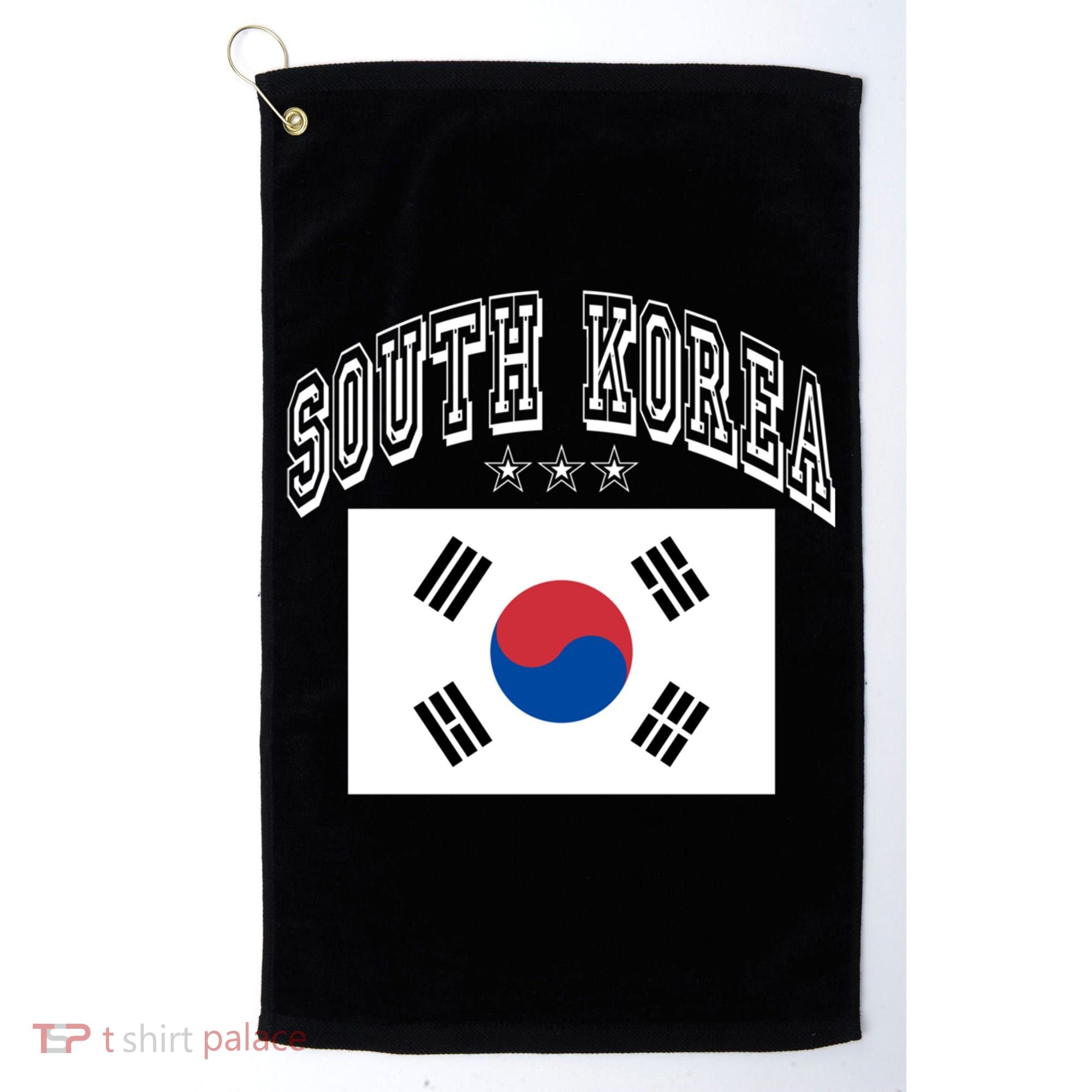 South Korea Patriotic Throwback Flag Souvenir Gift Golf Towel