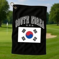 South Korea Patriotic Throwback Flag Souvenir Gift Golf Towel thumb 1