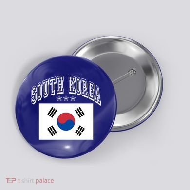 South Korea Patriotic Throwback Flag Souvenir Gift Button