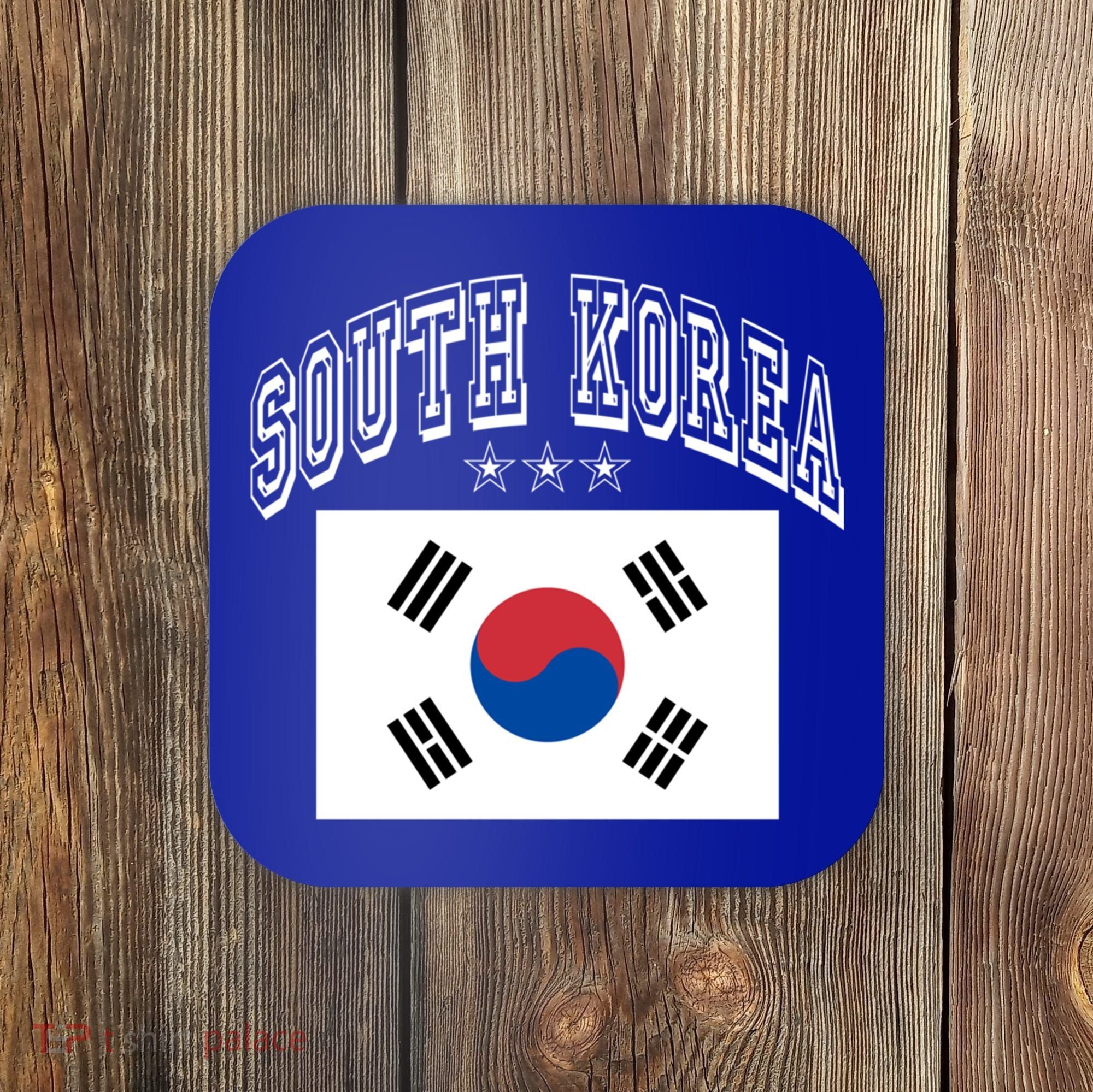 South Korea Patriotic Throwback Flag Souvenir Gift Coaster