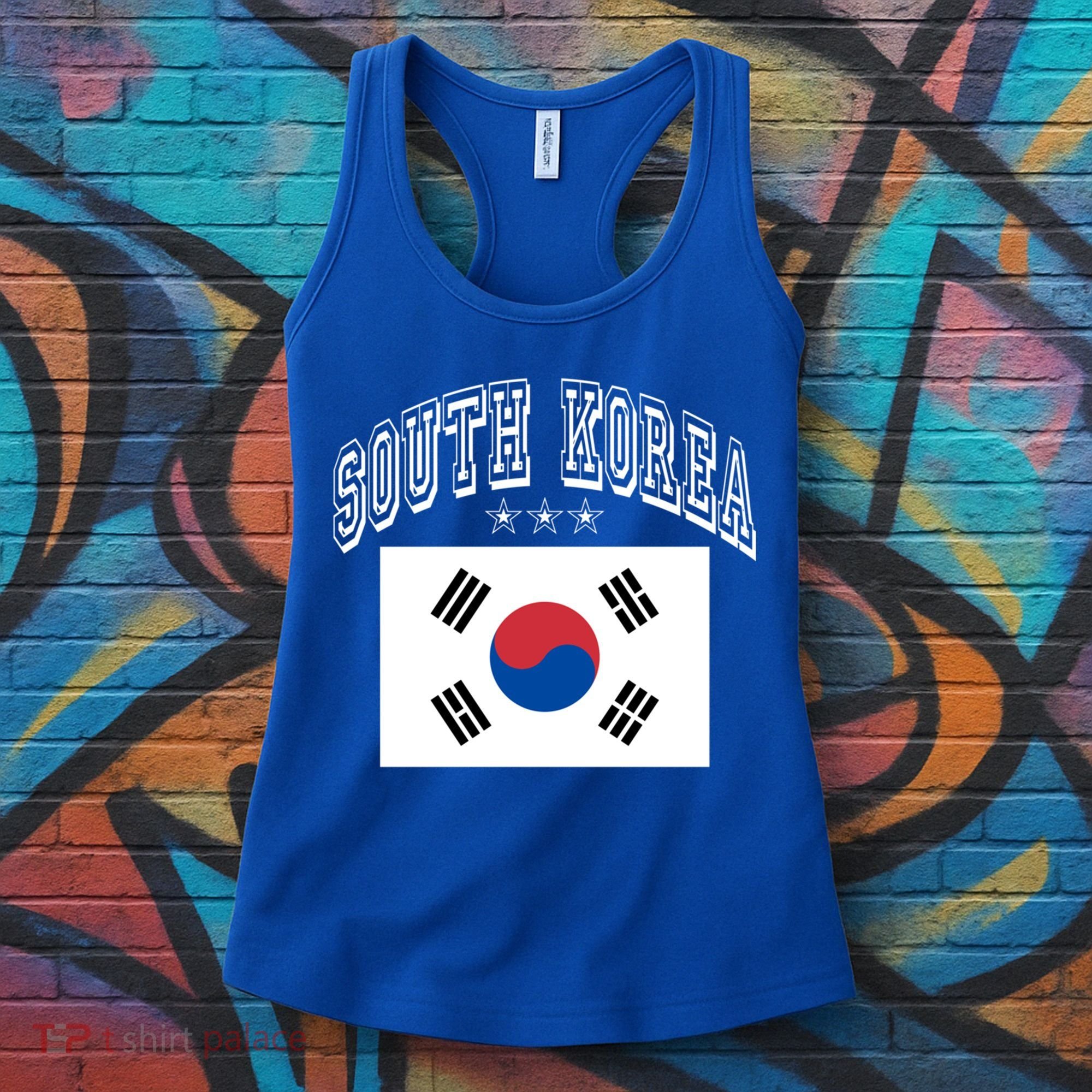 South Korea Patriotic Throwback Flag Souvenir Gift Women's Tank Top