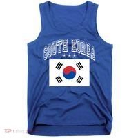 South Korea Patriotic Throwback Flag Souvenir Gift Tank Top thumb 0