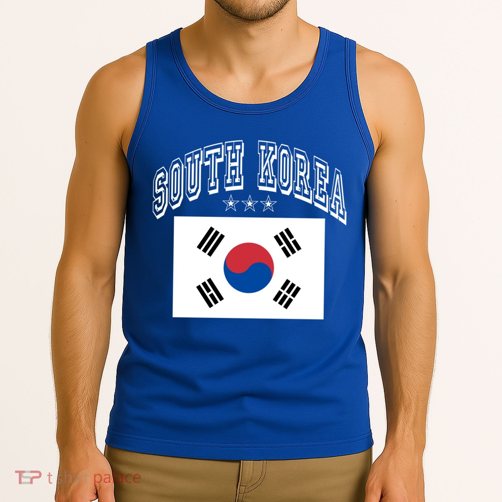 South Korea Patriotic Throwback Flag Souvenir Gift Tank Top