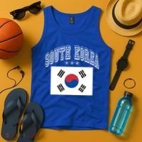 South Korea Patriotic Throwback Flag Souvenir Gift Tank Top thumb 4