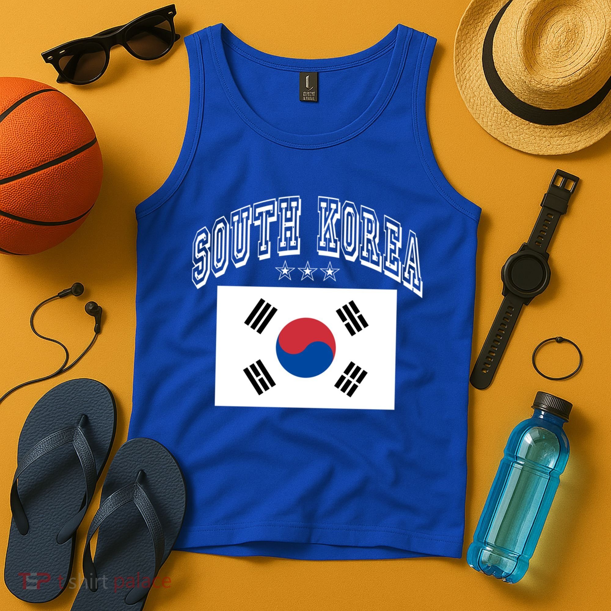South Korea Patriotic Throwback Flag Souvenir Gift Tank Top