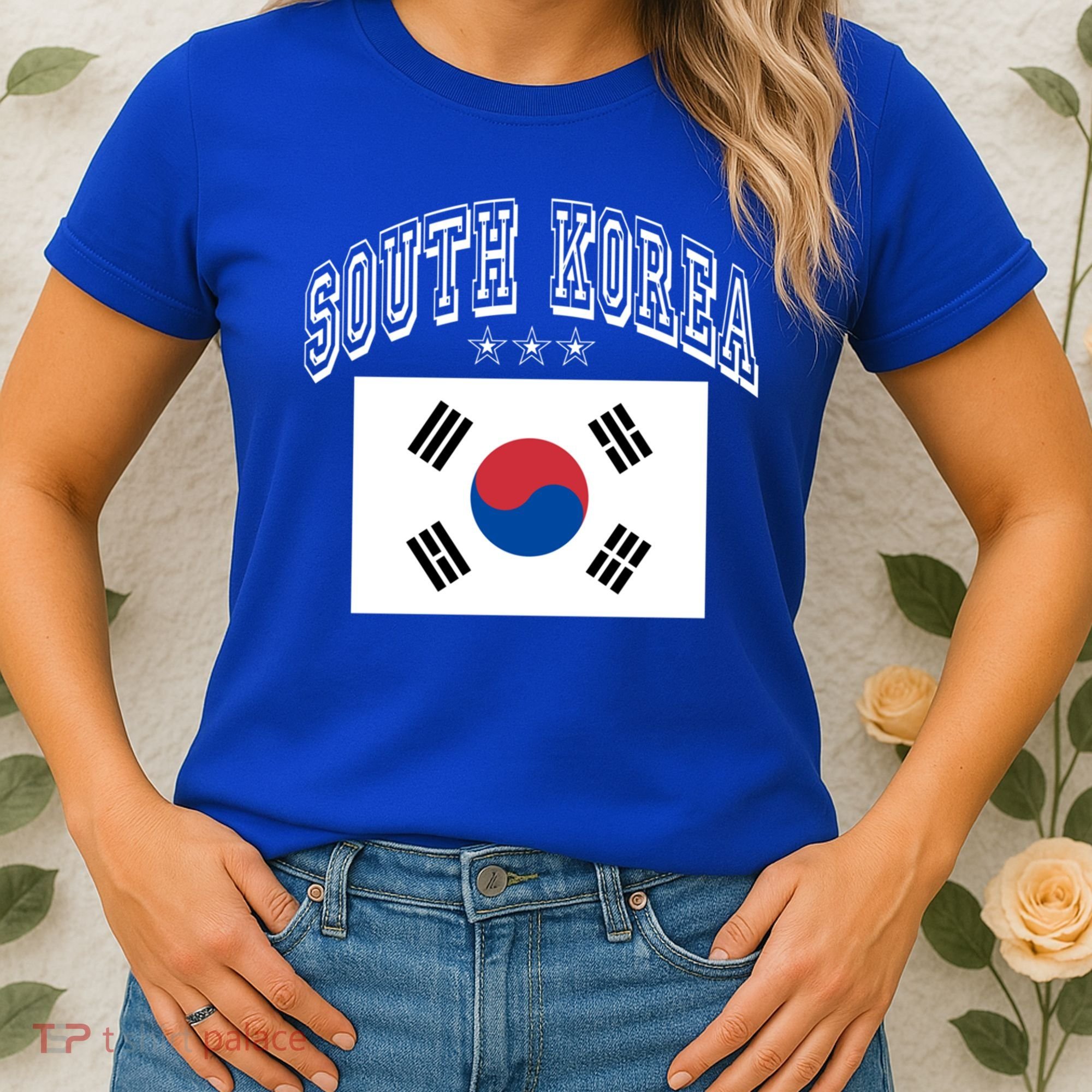 South Korea Patriotic Throwback Flag Souvenir Gift Women's T-Shirt
