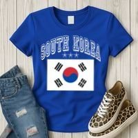South Korea Patriotic Throwback Flag Souvenir Gift Women's T-Shirt thumb 3