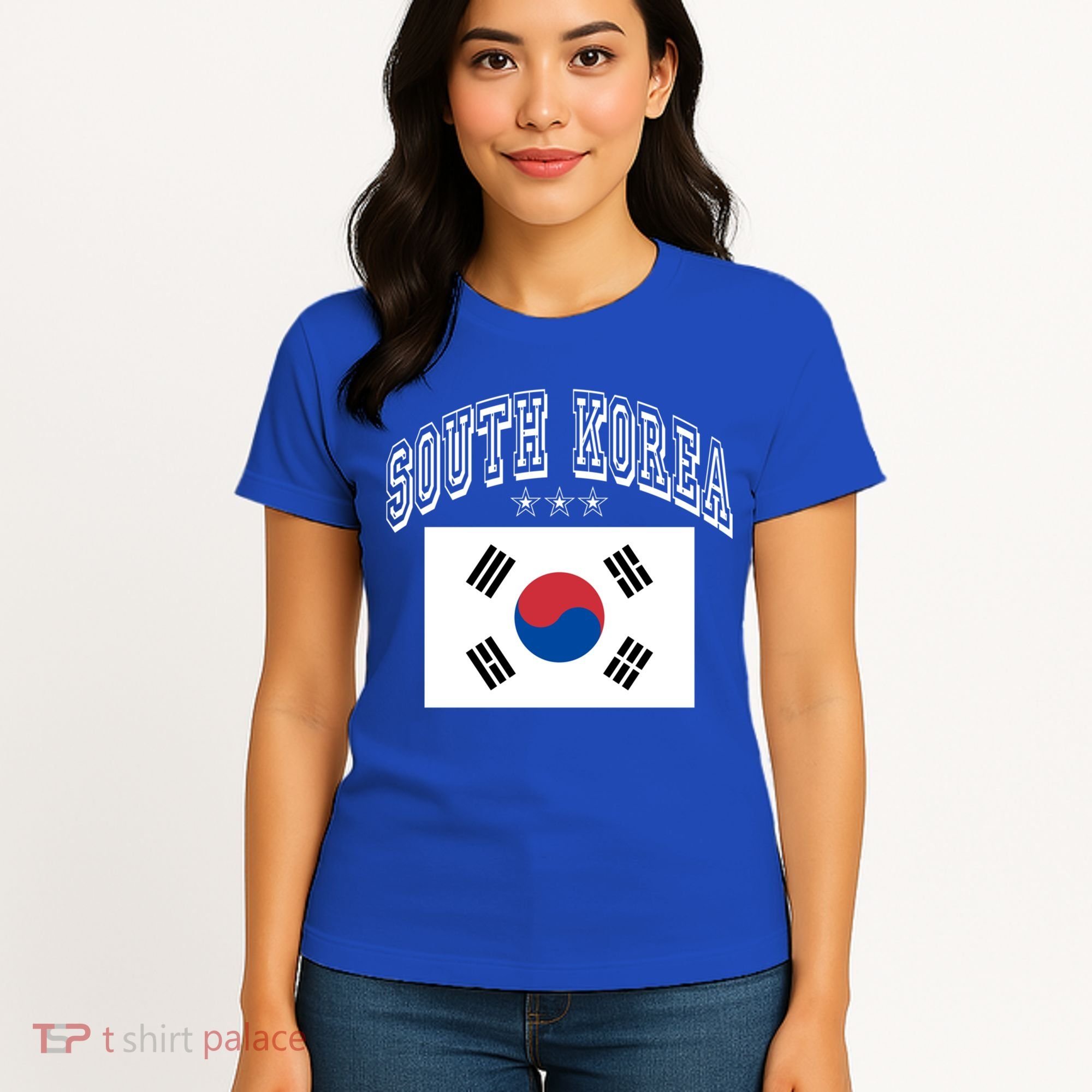South Korea Patriotic Throwback Flag Souvenir Gift Women's T-Shirt