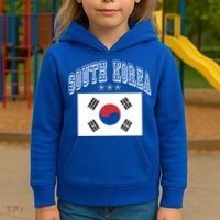 South Korea Patriotic Throwback Flag Souvenir Gift Kids Hoodie thumb 3