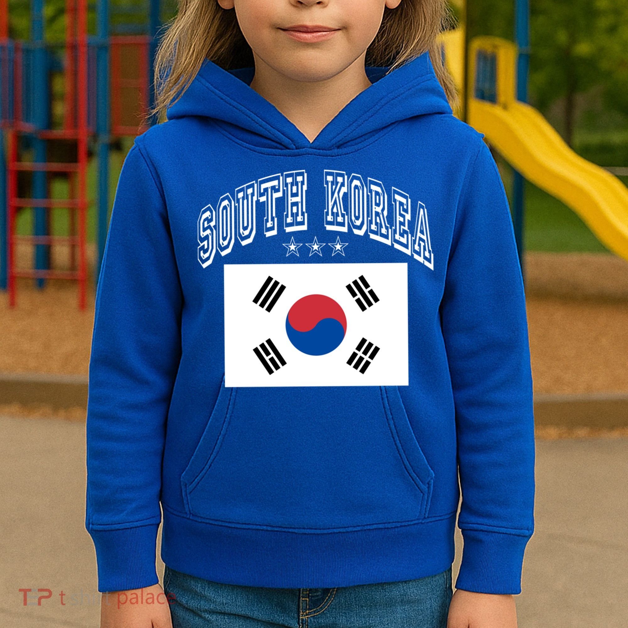 South Korea Patriotic Throwback Flag Souvenir Gift Kids Hoodie