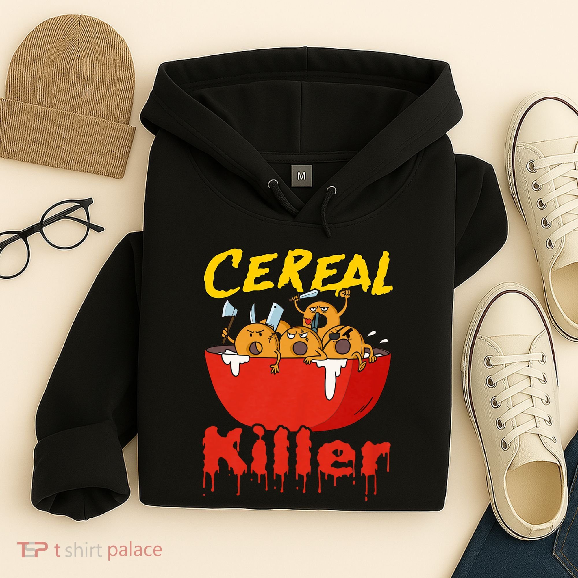 Serial Killer Parody Cereal Killer Hoodie