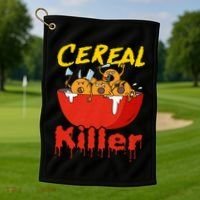 Serial Killer Parody Cereal Killer Golf Towel thumb 1