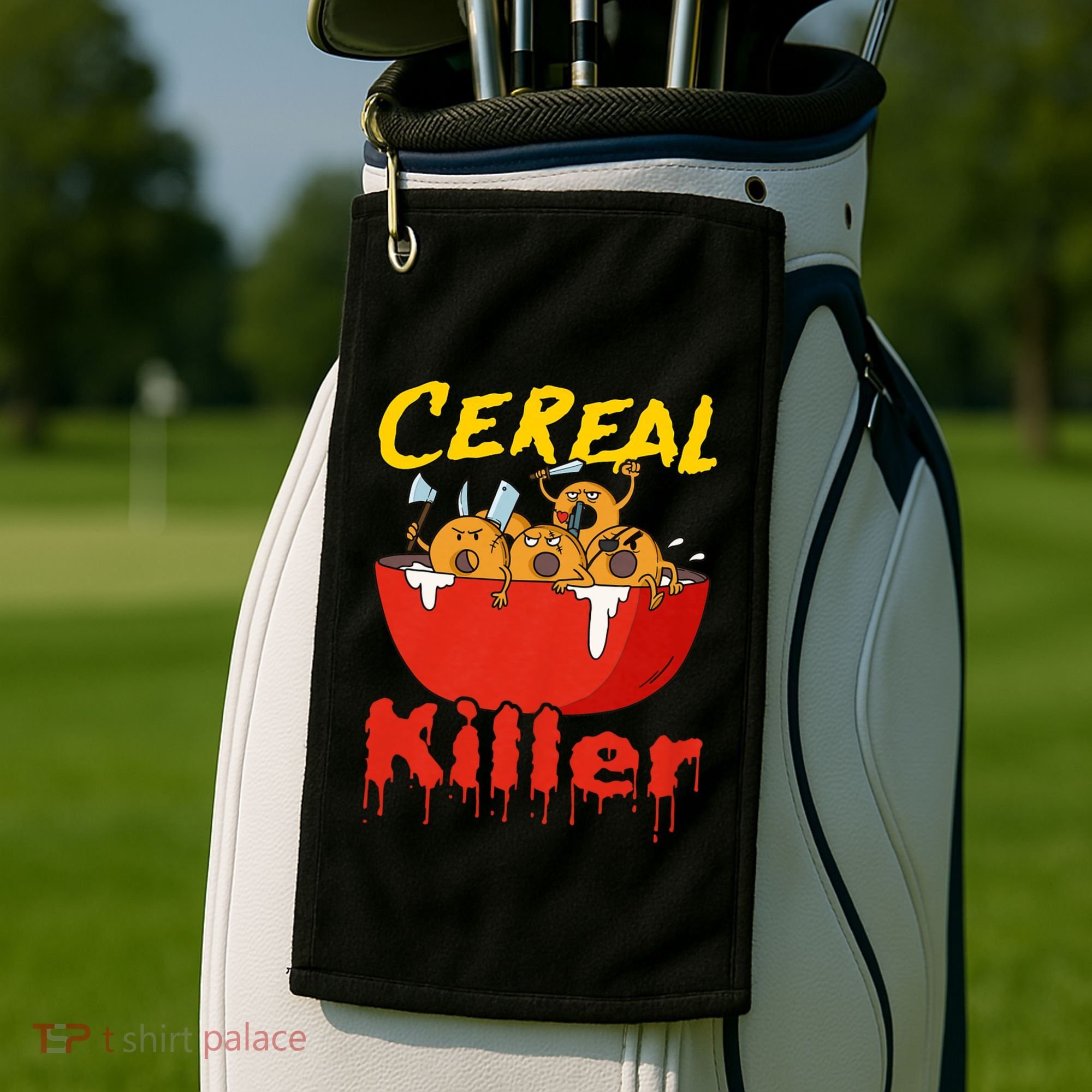 Serial Killer Parody Cereal Killer Golf Towel