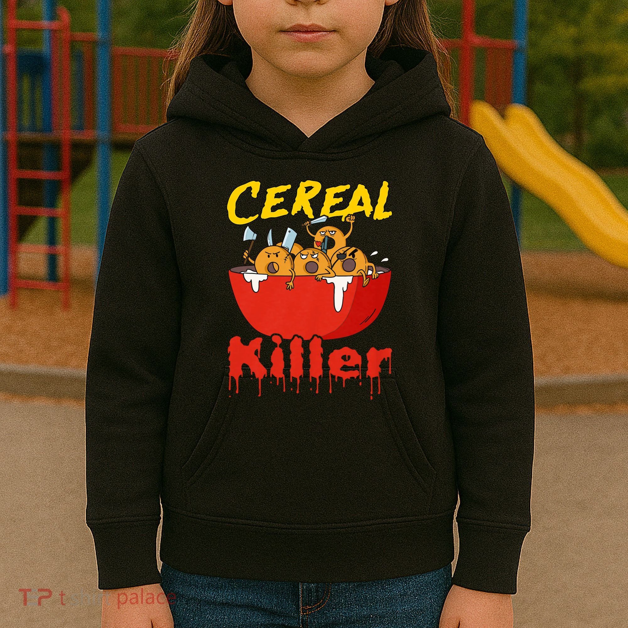 Serial Killer Parody Cereal Killer Kids Hoodie