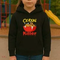 Serial Killer Parody Cereal Killer Kids Hoodie thumb 3