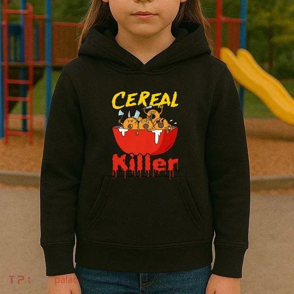 Serial Killer Parody Cereal Killer Kids Hoodie