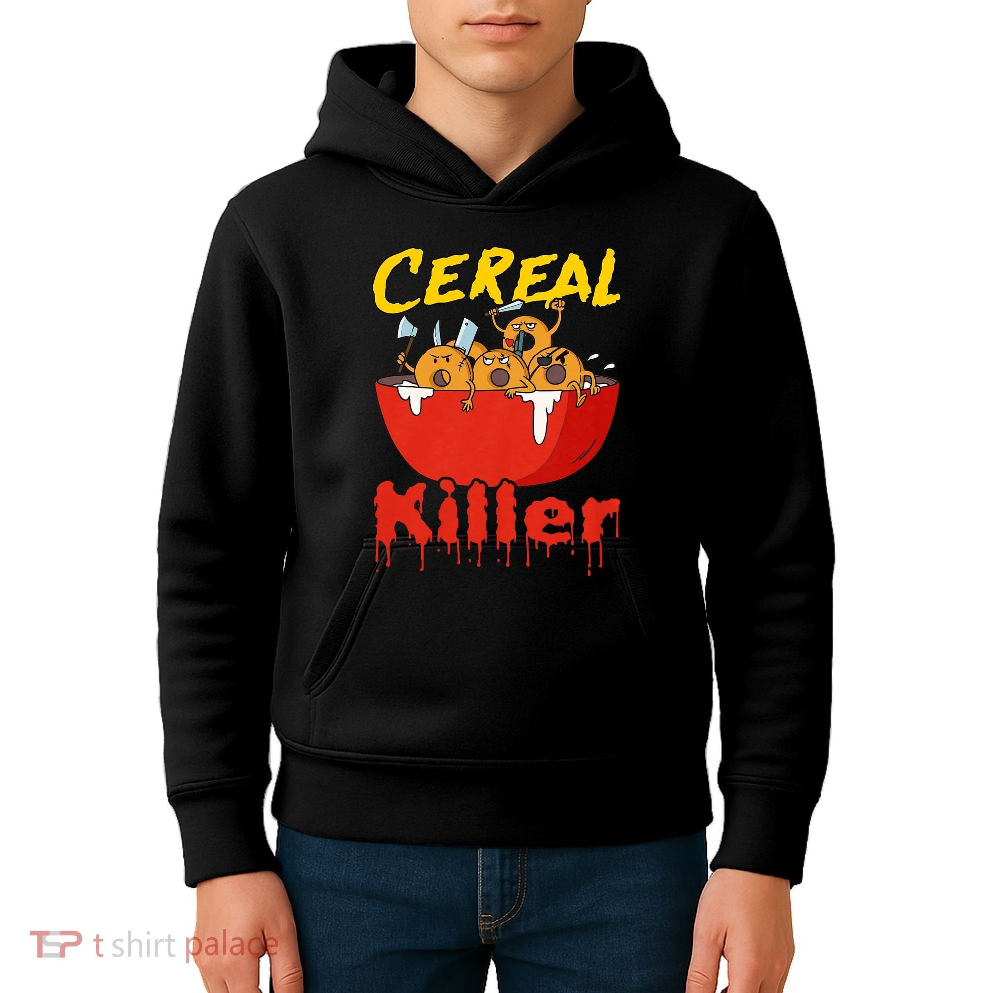 Serial Killer Parody Cereal Killer Kids Hoodie