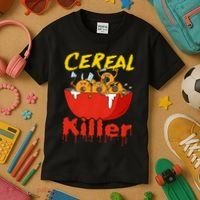 Serial Killer Parody Cereal Killer Kids T-Shirt thumb 3