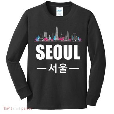 Seoul Kpop South Korea Korean Pop Gift Kids Long Sleeve Shirt