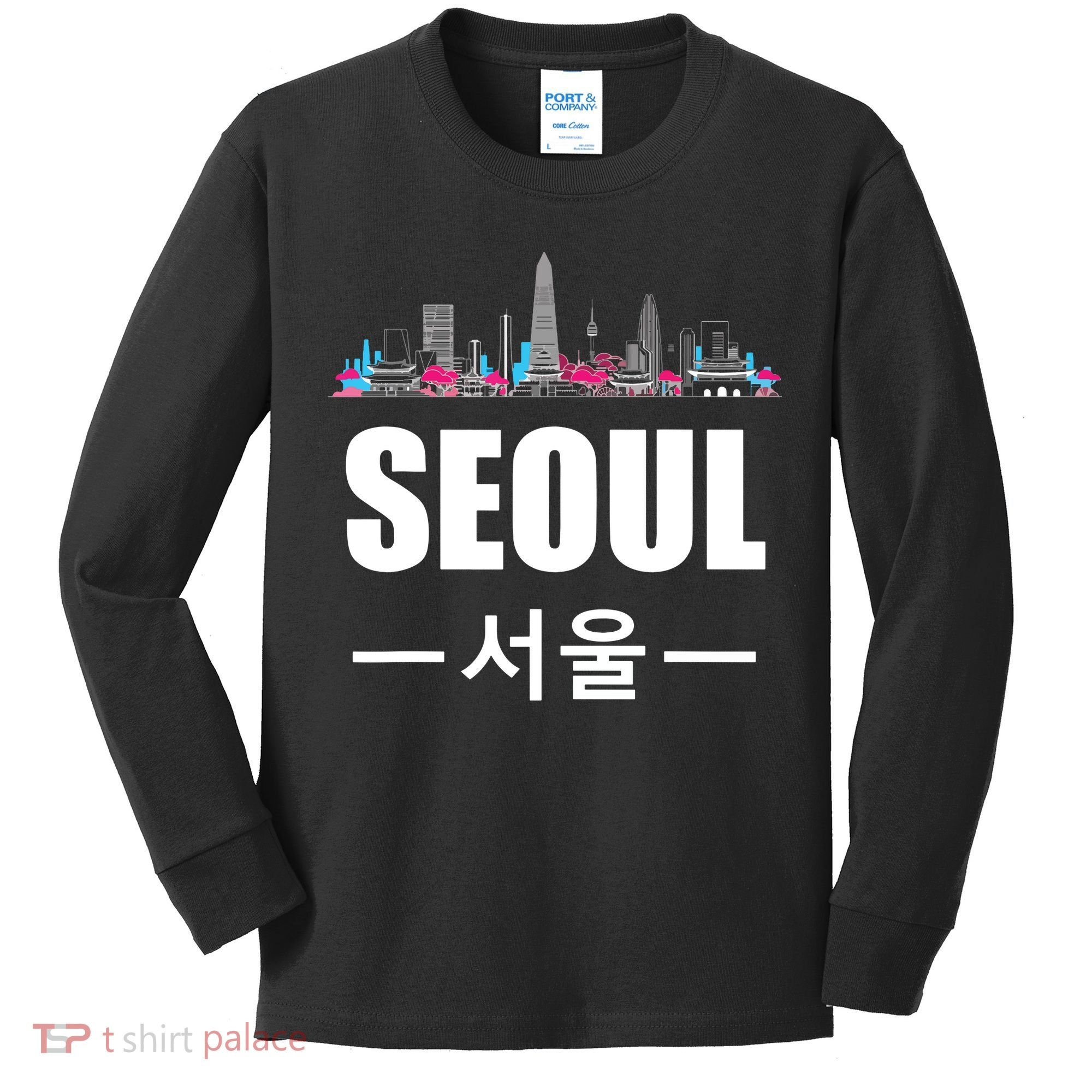 Seoul Kpop South Korea Korean Pop Gift Kids Long Sleeve Shirt