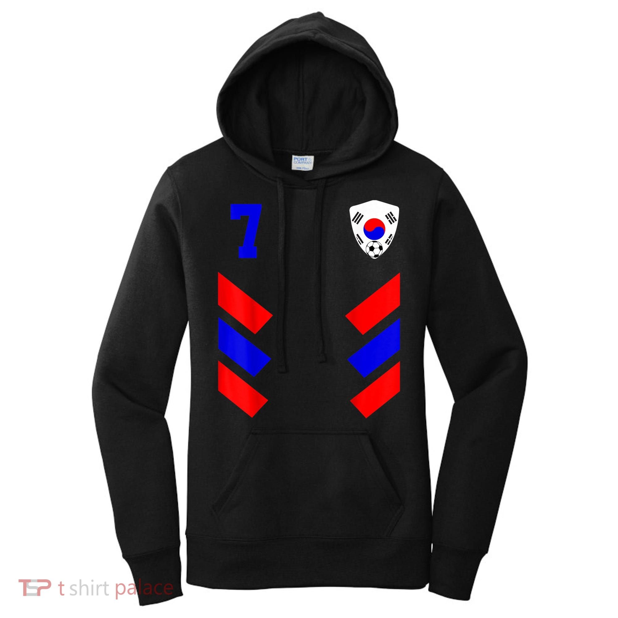 South Korea Soccer Jersey Retro 7 South Korean Football Women's Hoodie