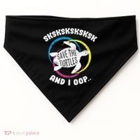 SKSKSK and I Oop... Save The Turtles USA-Made Doggie Bandana thumb 0