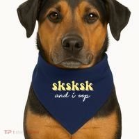 SKSKSK And I Oop Save A Turtle USA-Made Doggie Bandana thumb 1