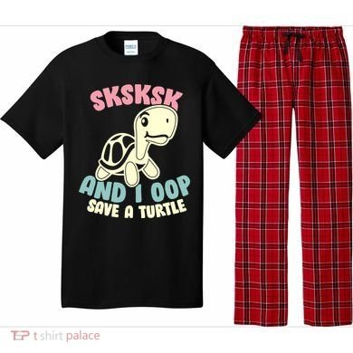 SKSKSK And I Oop Save A Turtle Vintage Pajama Set