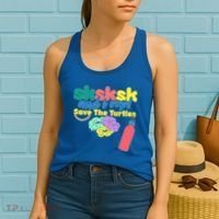 SKSKSK And I oop Save the Turtles Women's Tank Top thumb 2