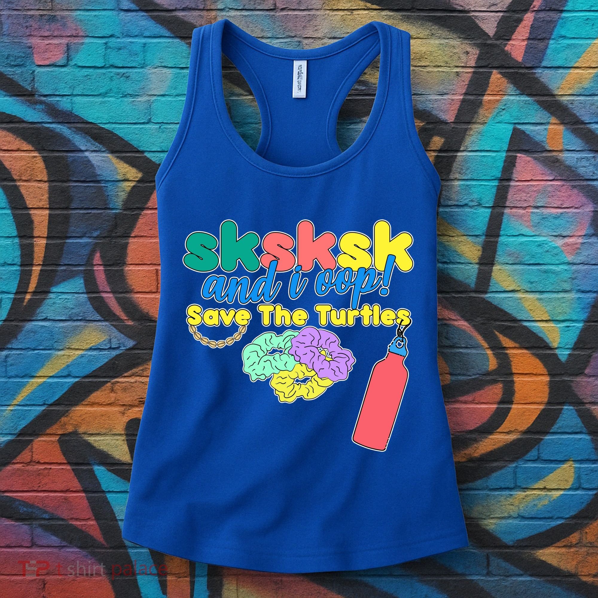 SKSKSK And I oop Save the Turtles Women's Tank Top