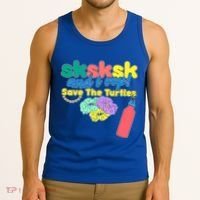 SKSKSK And I oop Save the Turtles Tank Top thumb 3