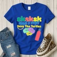 SKSKSK And I oop Save the Turtles Women's T-Shirt thumb 3