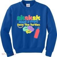 SKSKSK And I oop Save the Turtles Kids Sweatshirt thumb 0