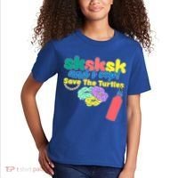 SKSKSK And I oop Save the Turtles Kids T-Shirt thumb 2