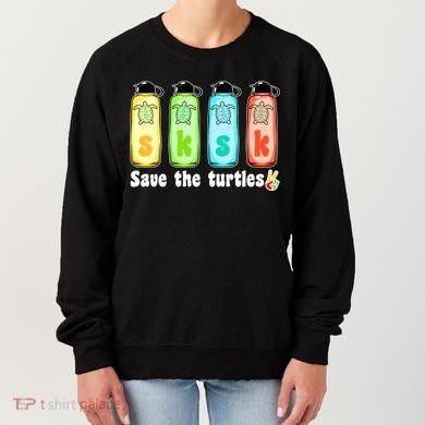 SKSKSK Save The Turtles Peace Women's Sweatshirt