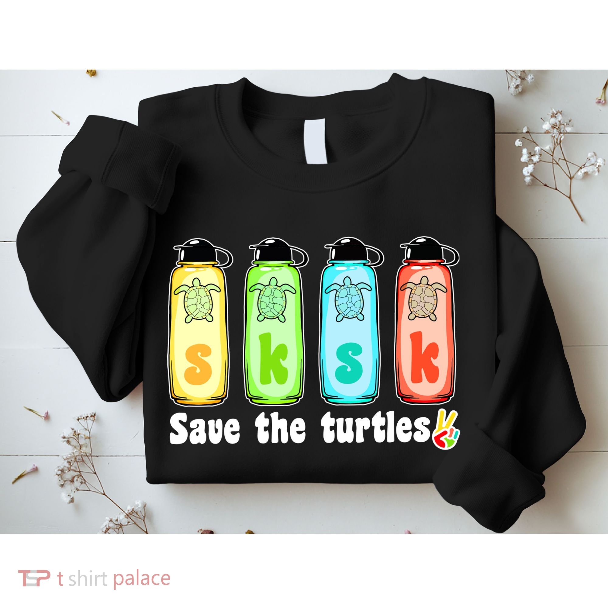 SKSKSK Save The Turtles Peace Sweatshirt