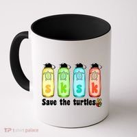 SKSKSK Save The Turtles Peace Coffee Mug thumb 0