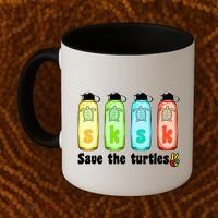SKSKSK Save The Turtles Peace Coffee Mug thumb 2