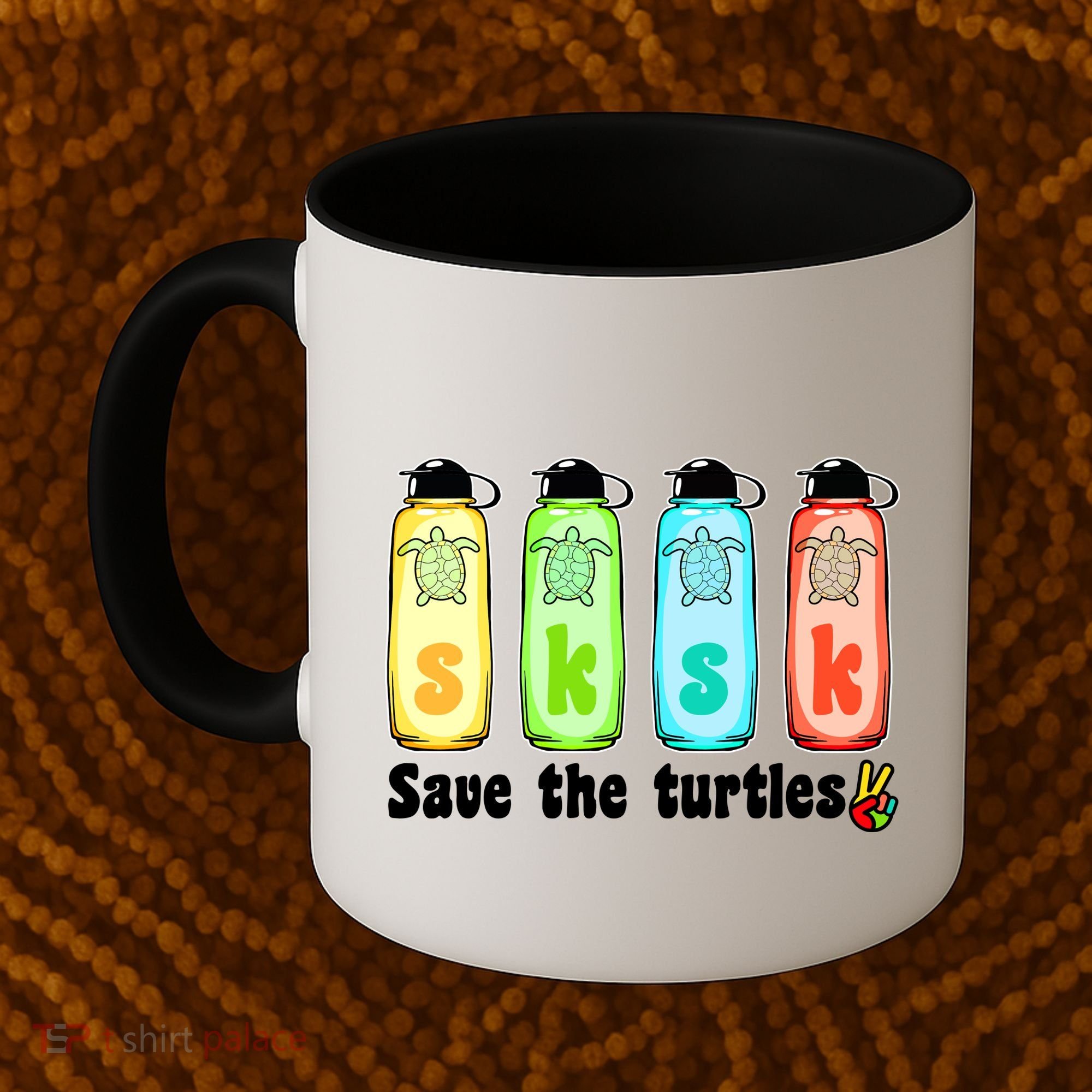 SKSKSK Save The Turtles Peace Coffee Mug