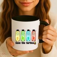 SKSKSK Save The Turtles Peace Coffee Mug thumb 3