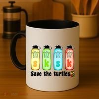 SKSKSK Save The Turtles Peace Coffee Mug thumb 4